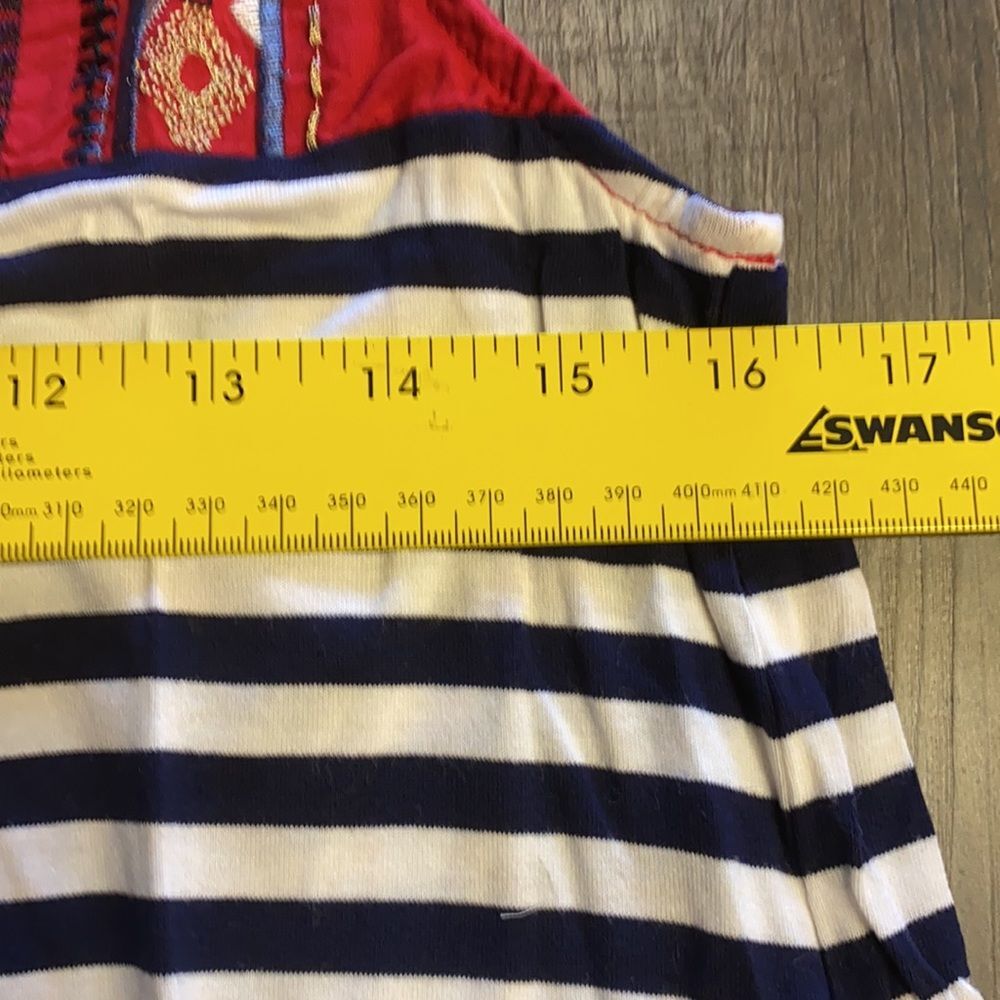 Hannah Womens Striped Embroidered Tank Top Size Small - Picture 10 of 11